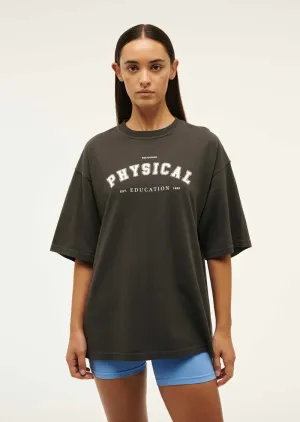 P.E NATION - Physical Oversized Tee - Washed Black