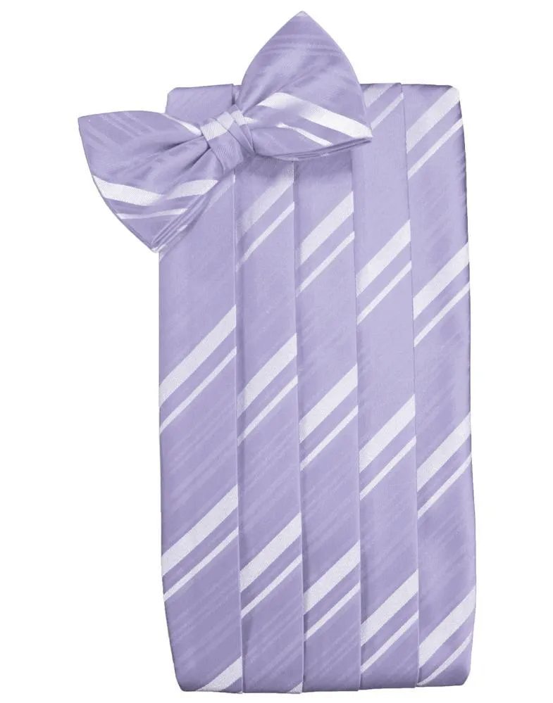 Periwinkle Striped Satin Cummerbund