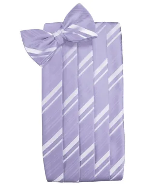 Periwinkle Striped Satin Cummerbund