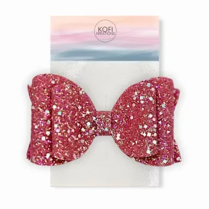 Persian Pink Josie | Glitter Hair Bow
