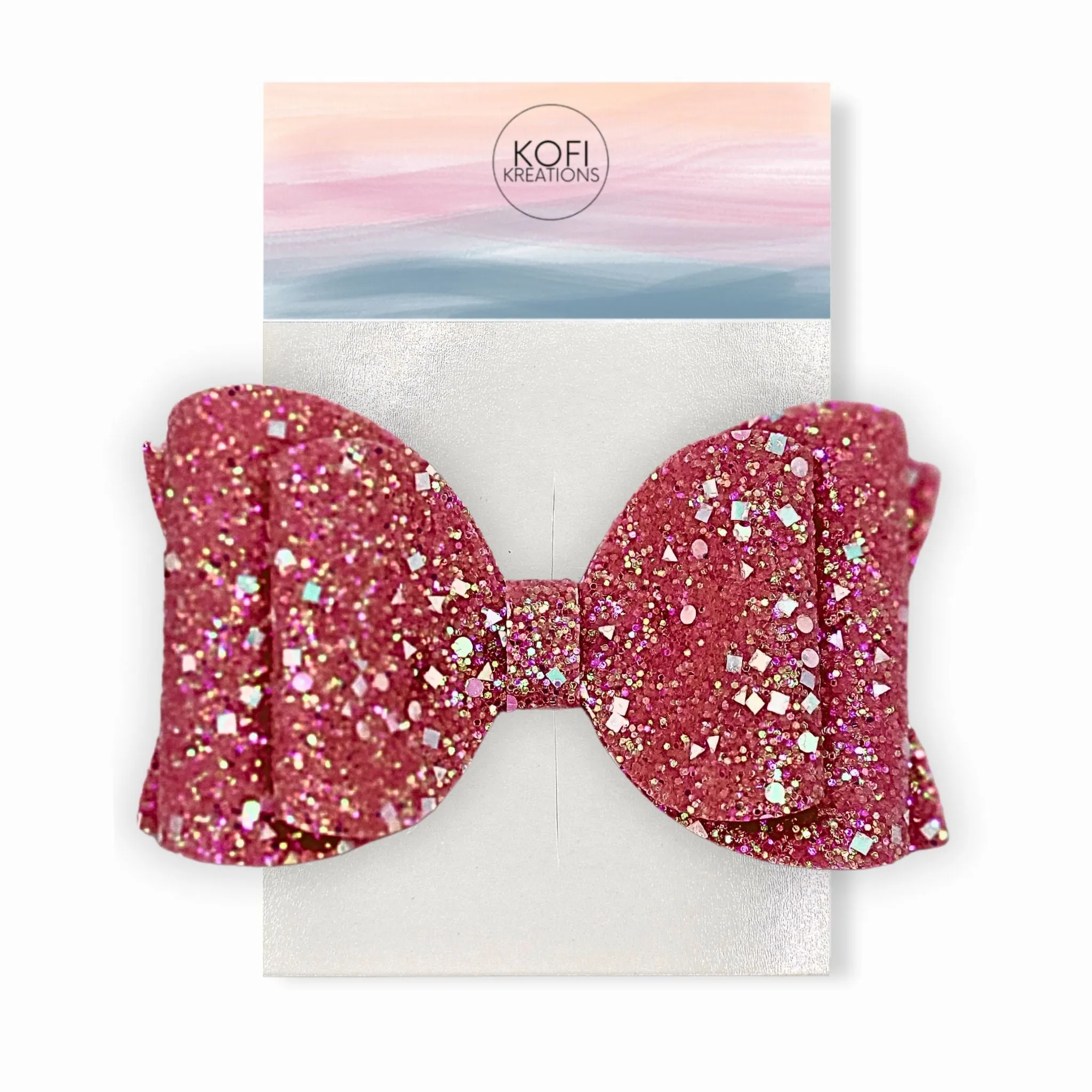Persian Pink Josie | Glitter Hair Bow