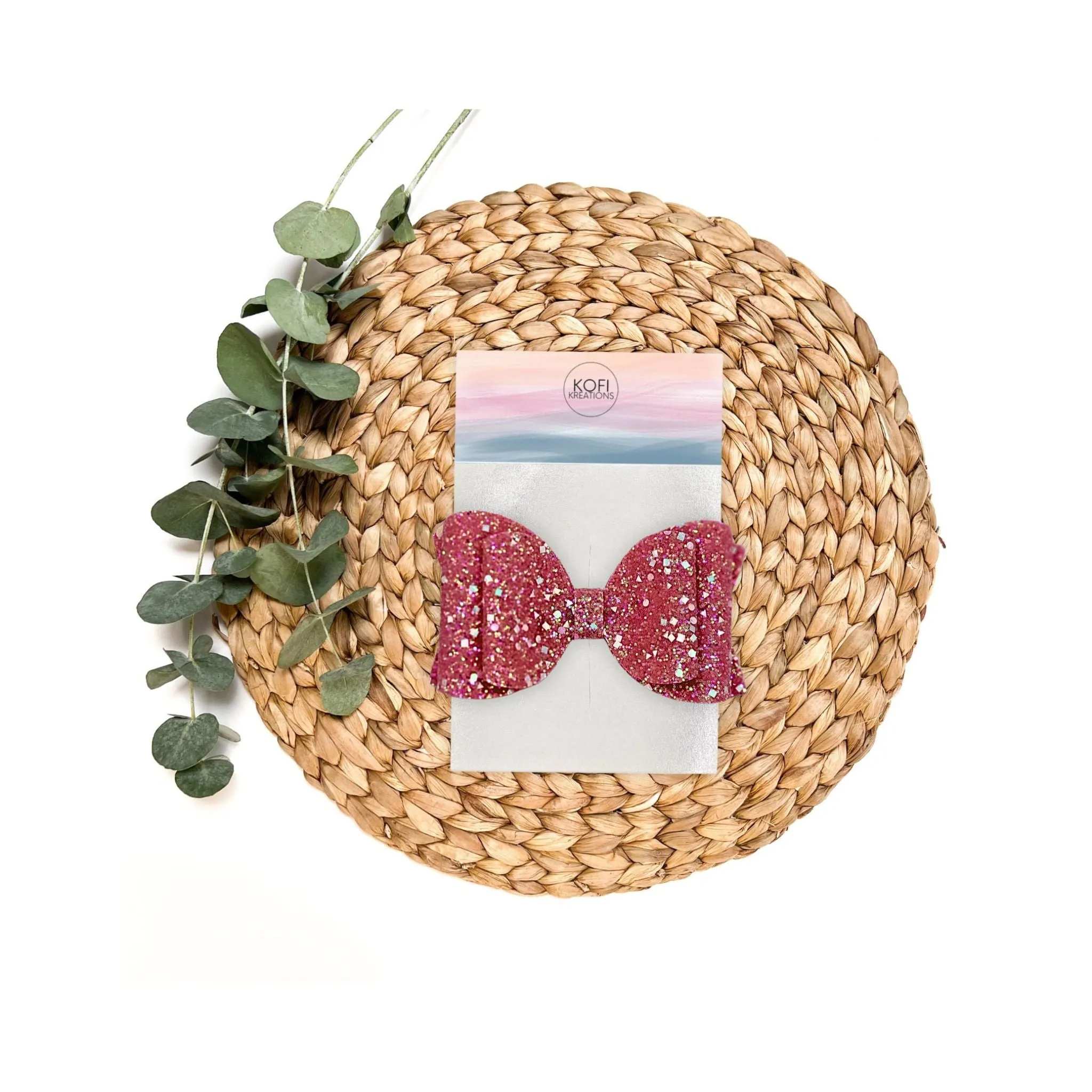 Persian Pink Josie | Glitter Hair Bow