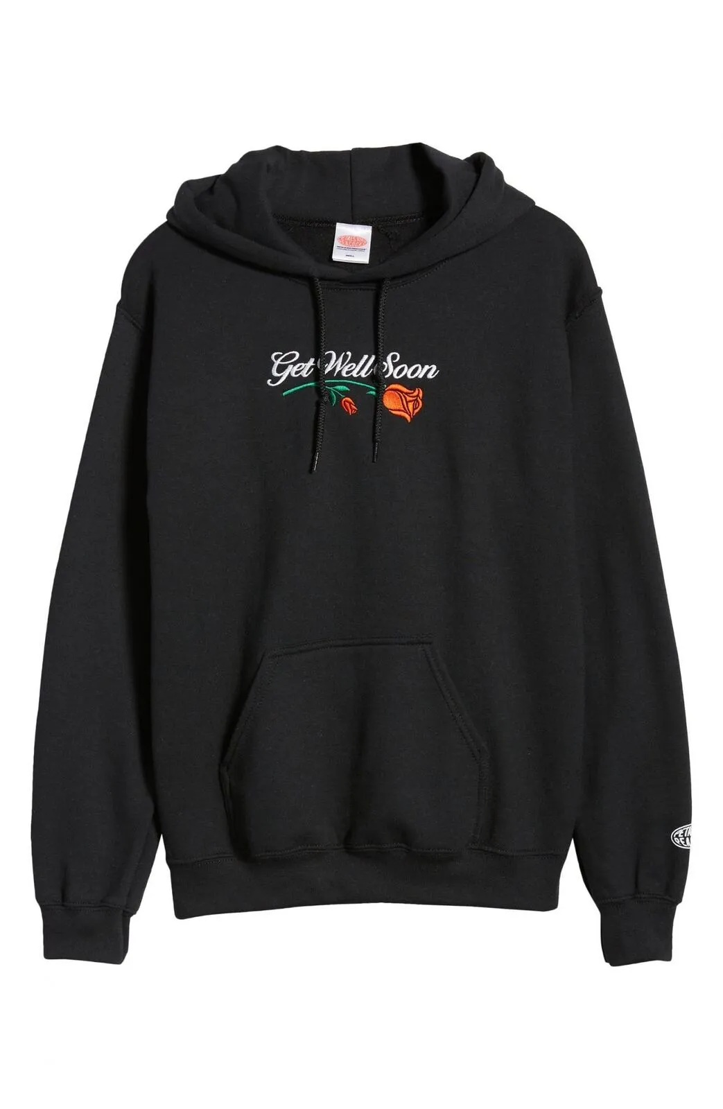 Petals and Peacocks Get Well Soon Embroidered Pullover Hooded Hoodie Sweatshirt