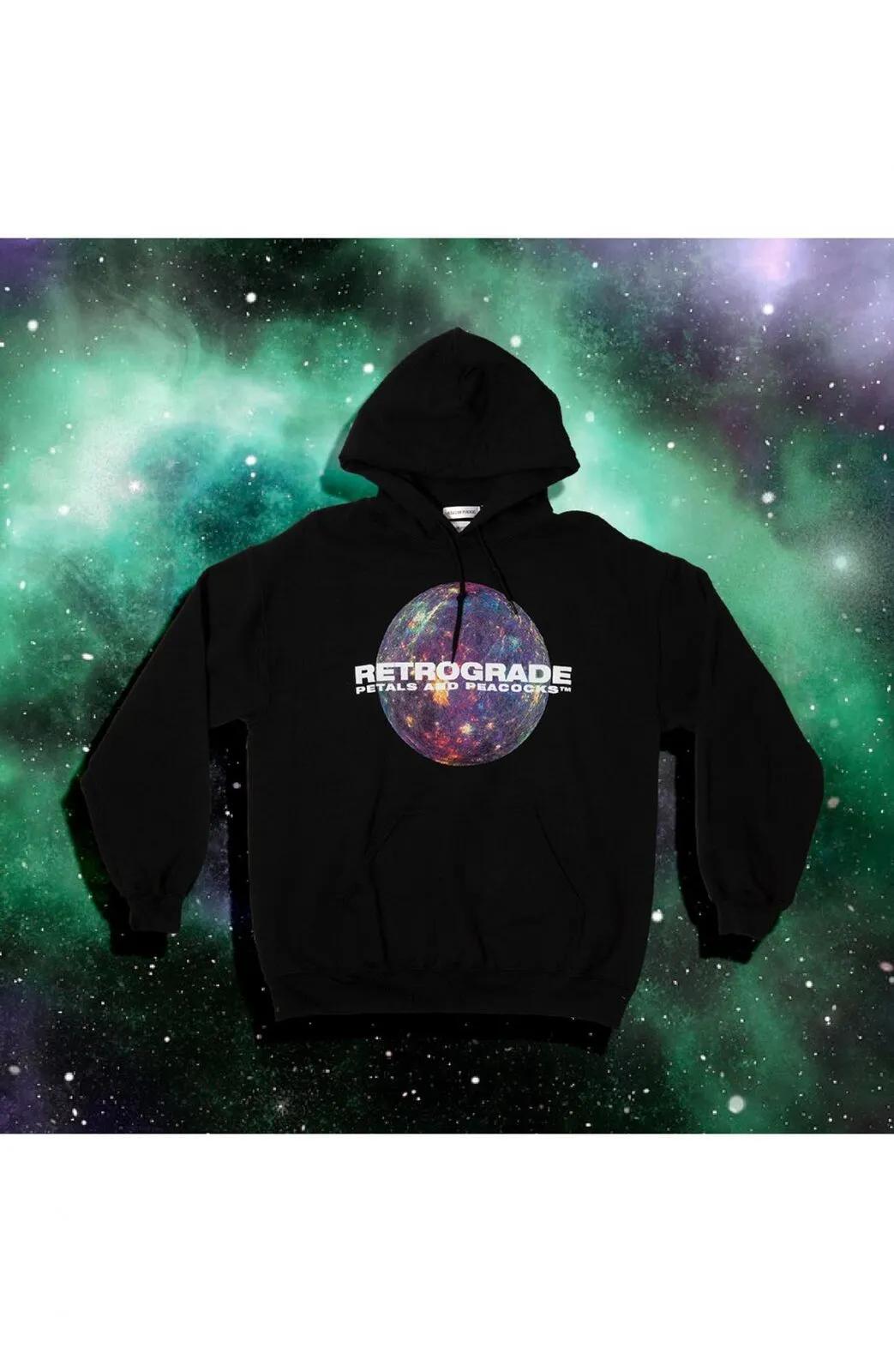 Petals and Peacocks Women's Retrograde Graphic Hoodie Hooded Sweatshirt