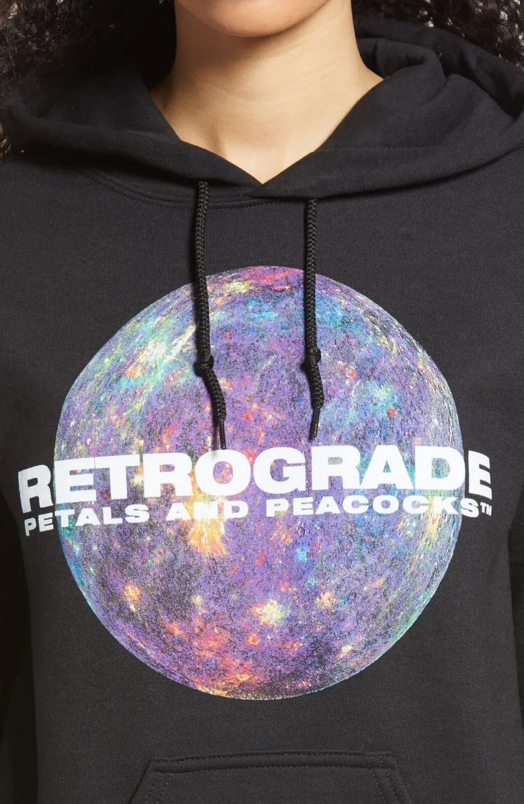 Petals and Peacocks Women's Retrograde Graphic Hoodie Hooded Sweatshirt