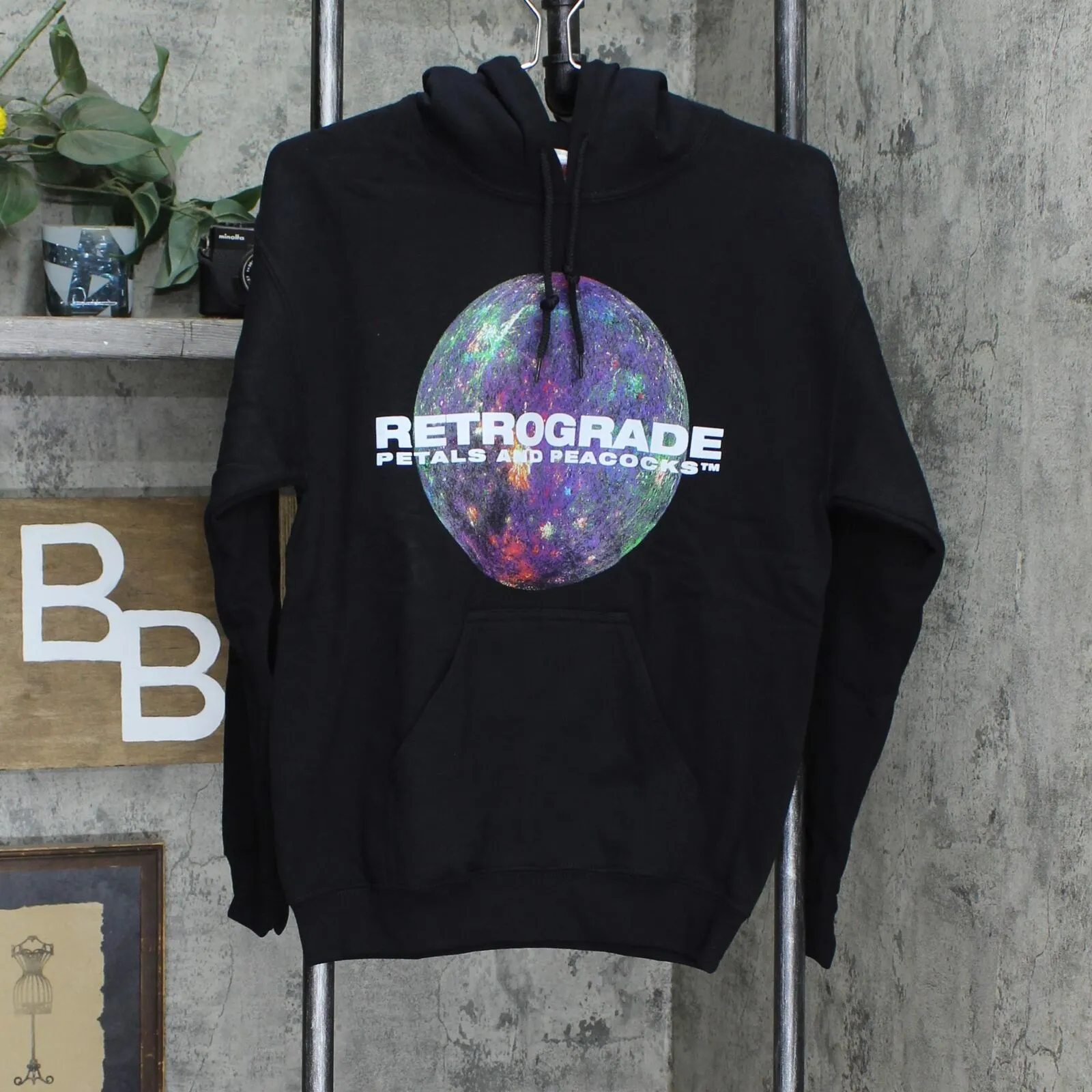 Petals and Peacocks Women's Retrograde Graphic Hoodie Hooded Sweatshirt