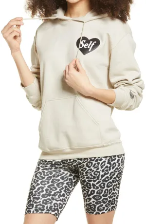 Petals and Peacocks Women's Self Love Pullover Hooded Hoodie Sweatshirt