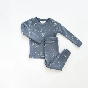 Petit Lem Snowy Print Pyjamas Blue Dusk