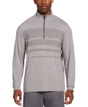 PGA Tour Performance Stretch Textured Gradient Stripe 1/4-Zip Golf Pullover