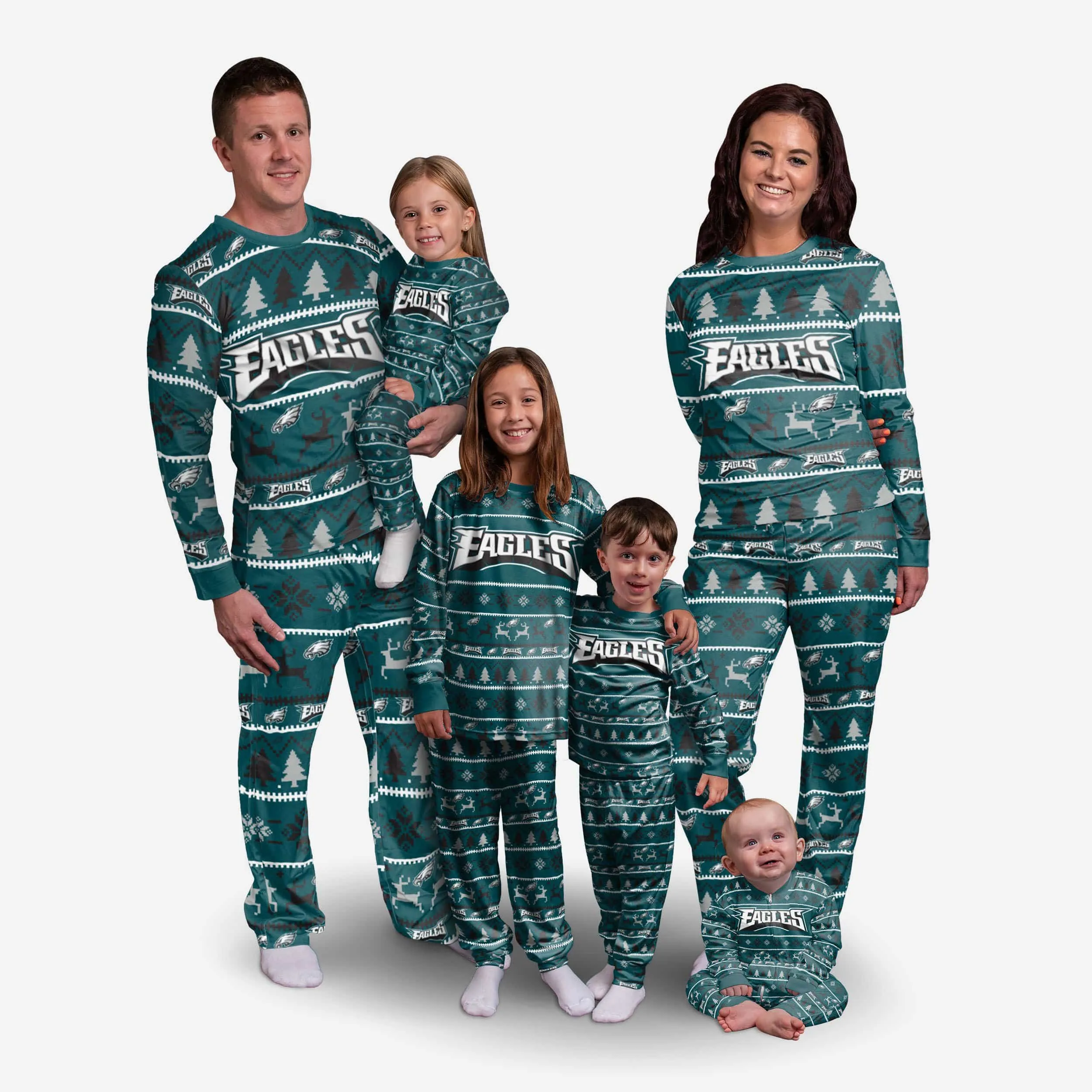 Philadelphia Eagles Youth Family Holiday Pajamas