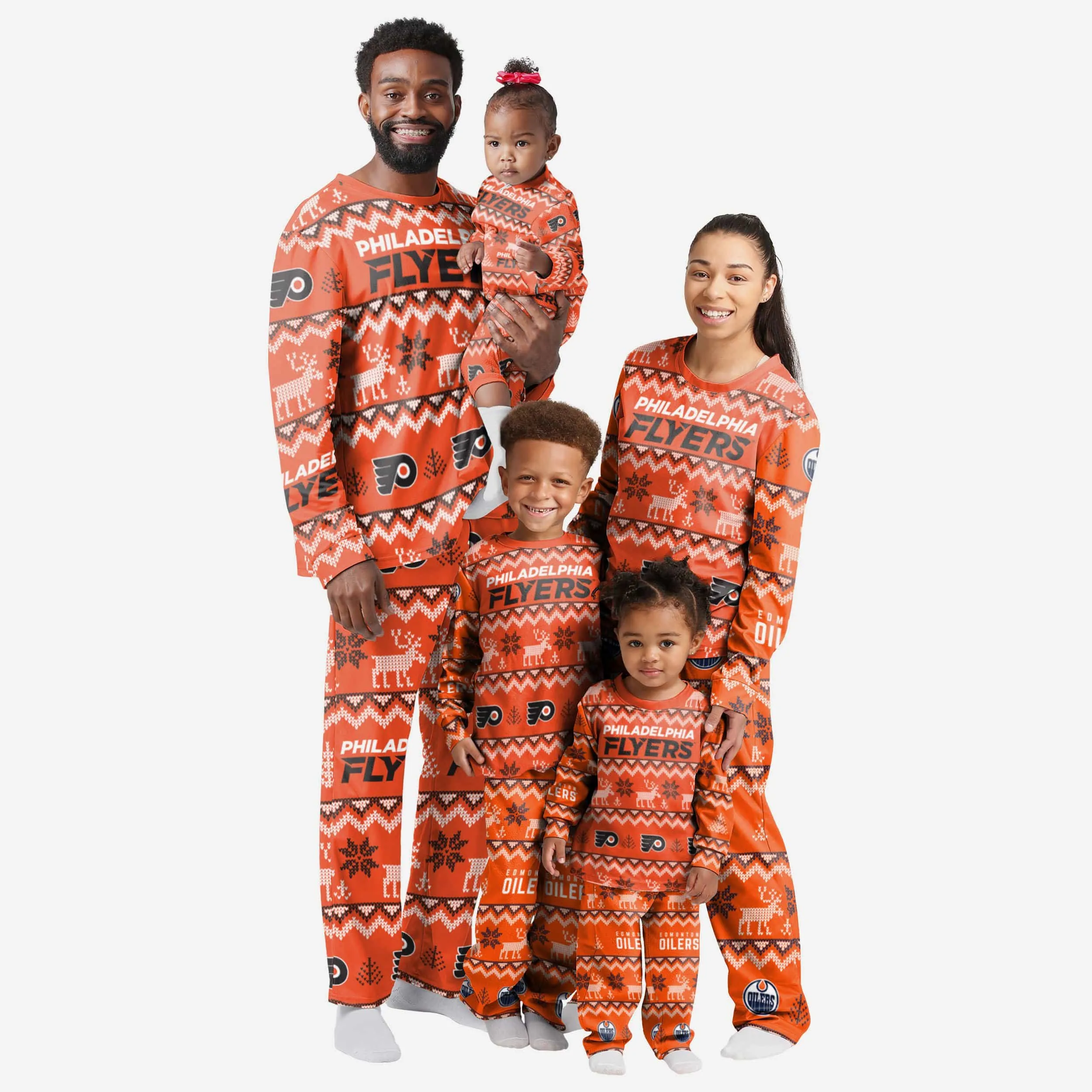 Philadelphia Flyers Infant Ugly Pattern Family Holiday Pajamas