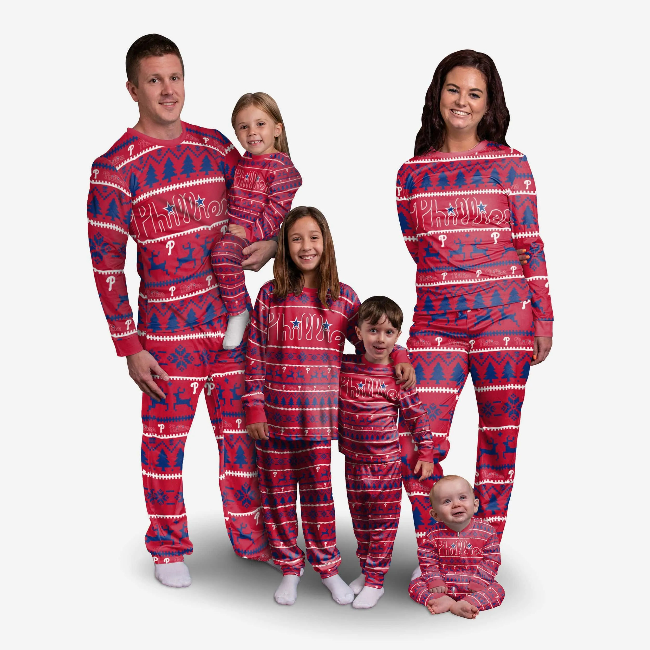 Philadelphia Phillies Womens Family Holiday Pajamas