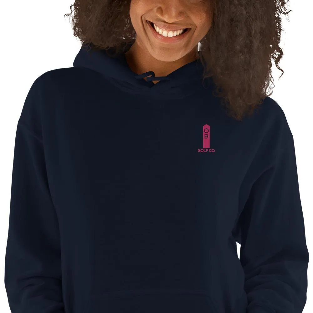 Pink OB Stake Embroidered Hoodie