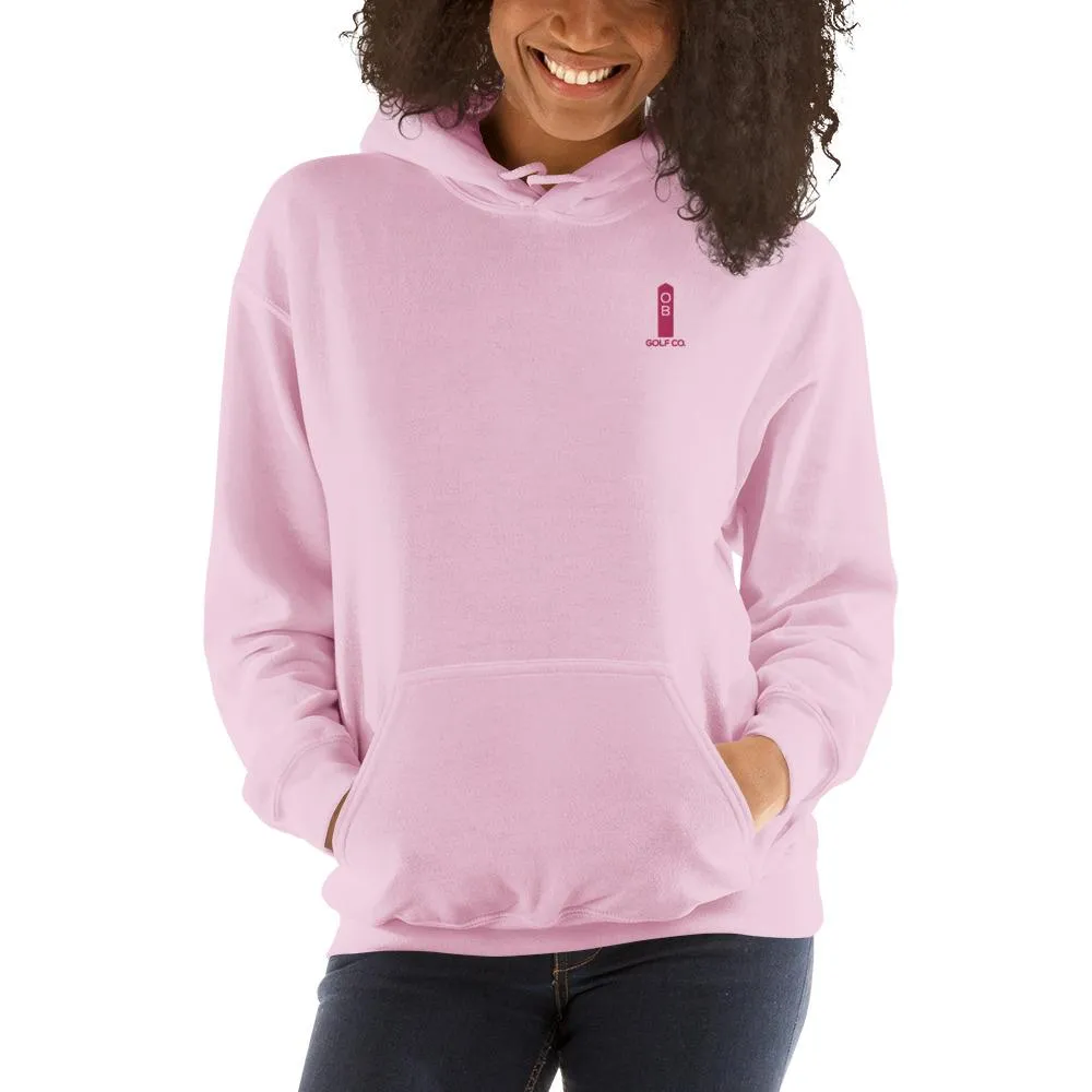 Pink OB Stake Embroidered Hoodie