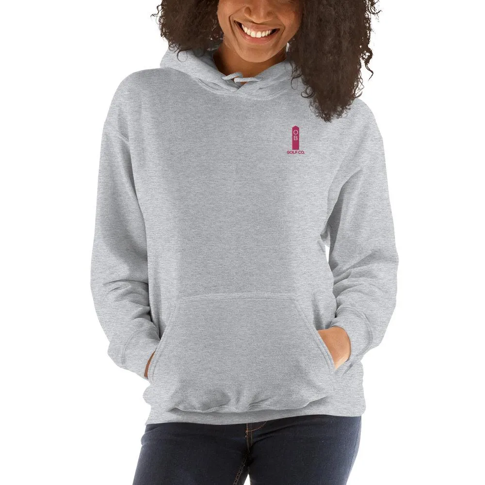 Pink OB Stake Embroidered Hoodie