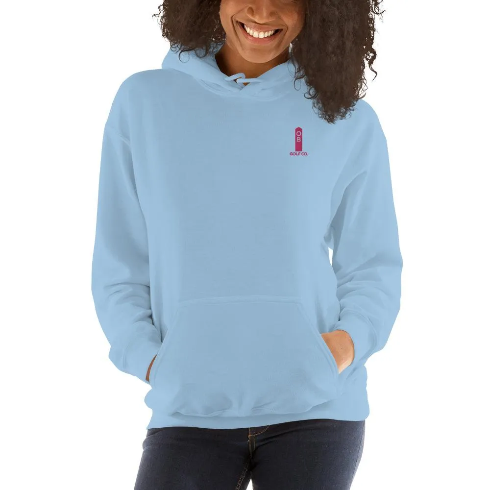 Pink OB Stake Embroidered Hoodie