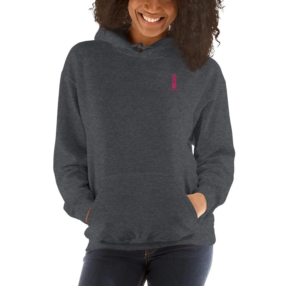 Pink OB Stake Embroidered Hoodie