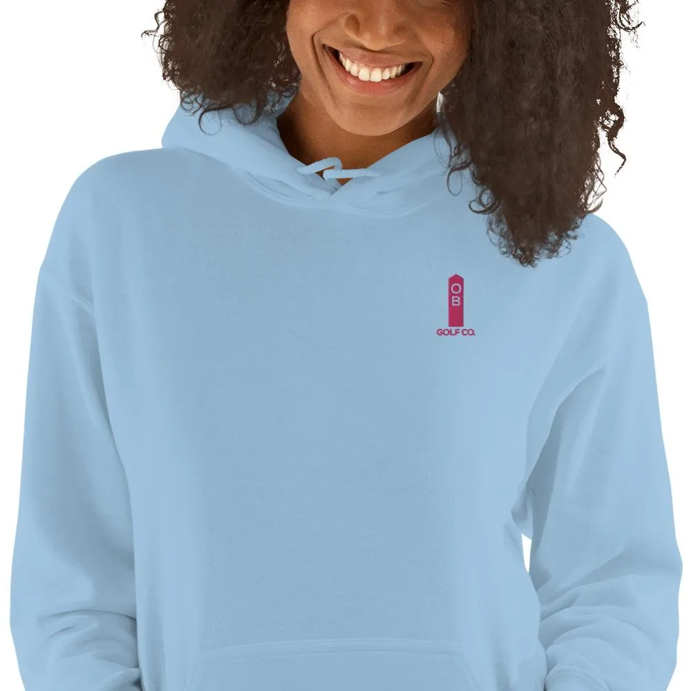 Pink OB Stake Embroidered Hoodie