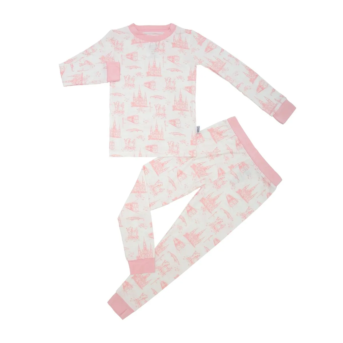 Pink Toile Two Piece Pajama