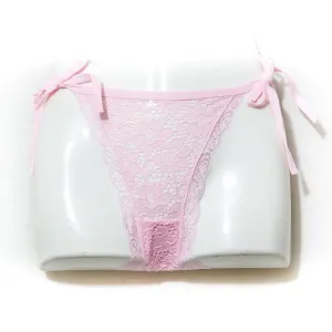 Pink Women's Underwear Sexy Lingerie Lace Bikini Panty Hipster