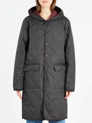 Piping Hood Long Down Coat