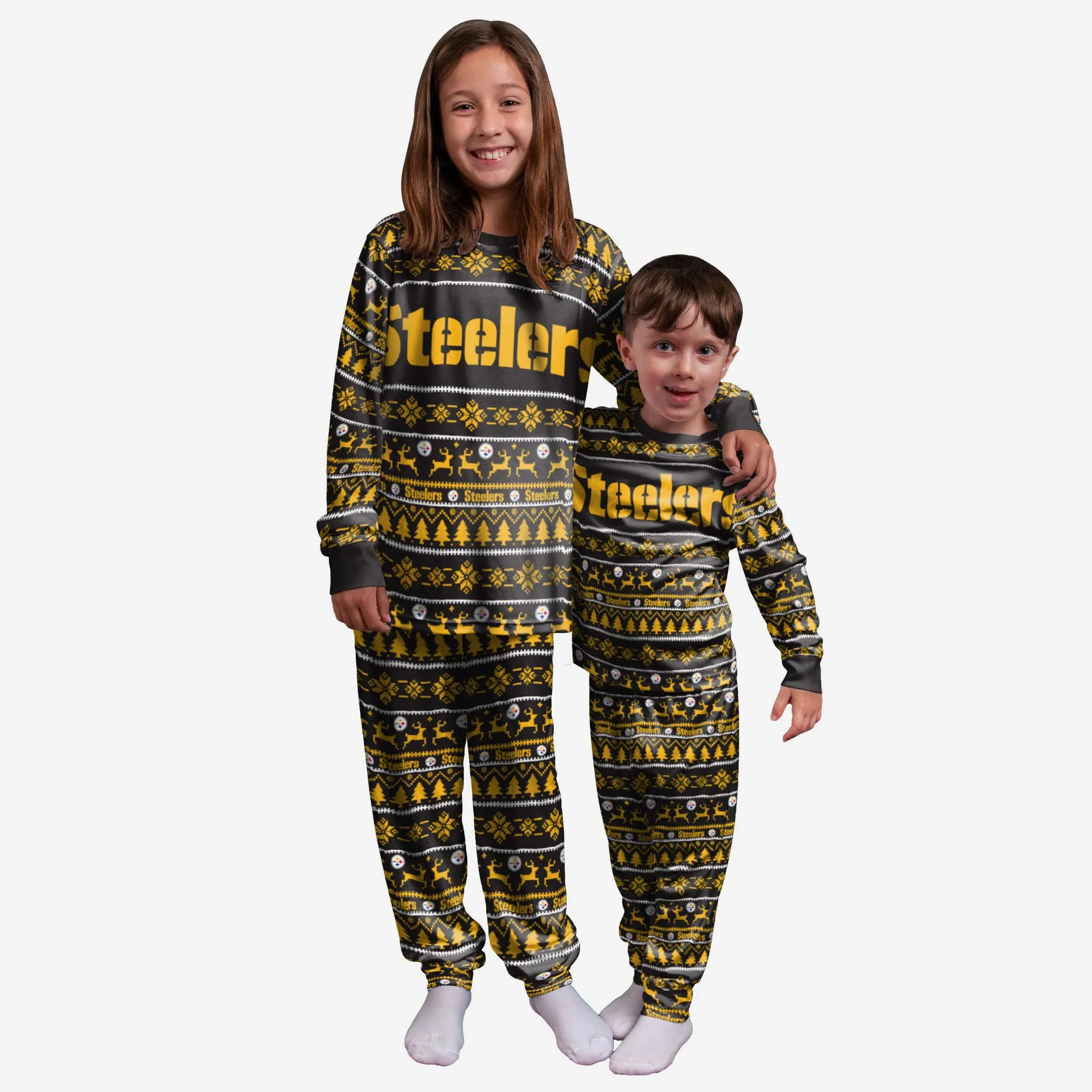 Pittsburgh Steelers Youth Family Holiday Pajamas