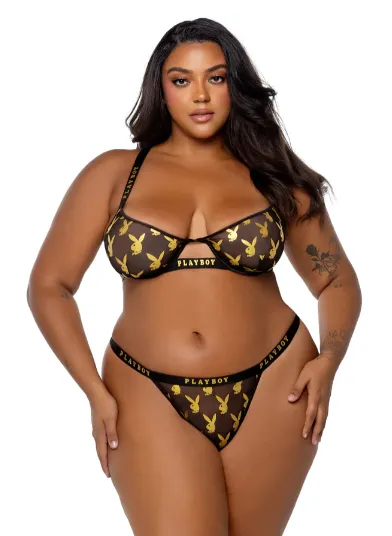 Playboy Foiled Bunny 2PC Set - PBLI156