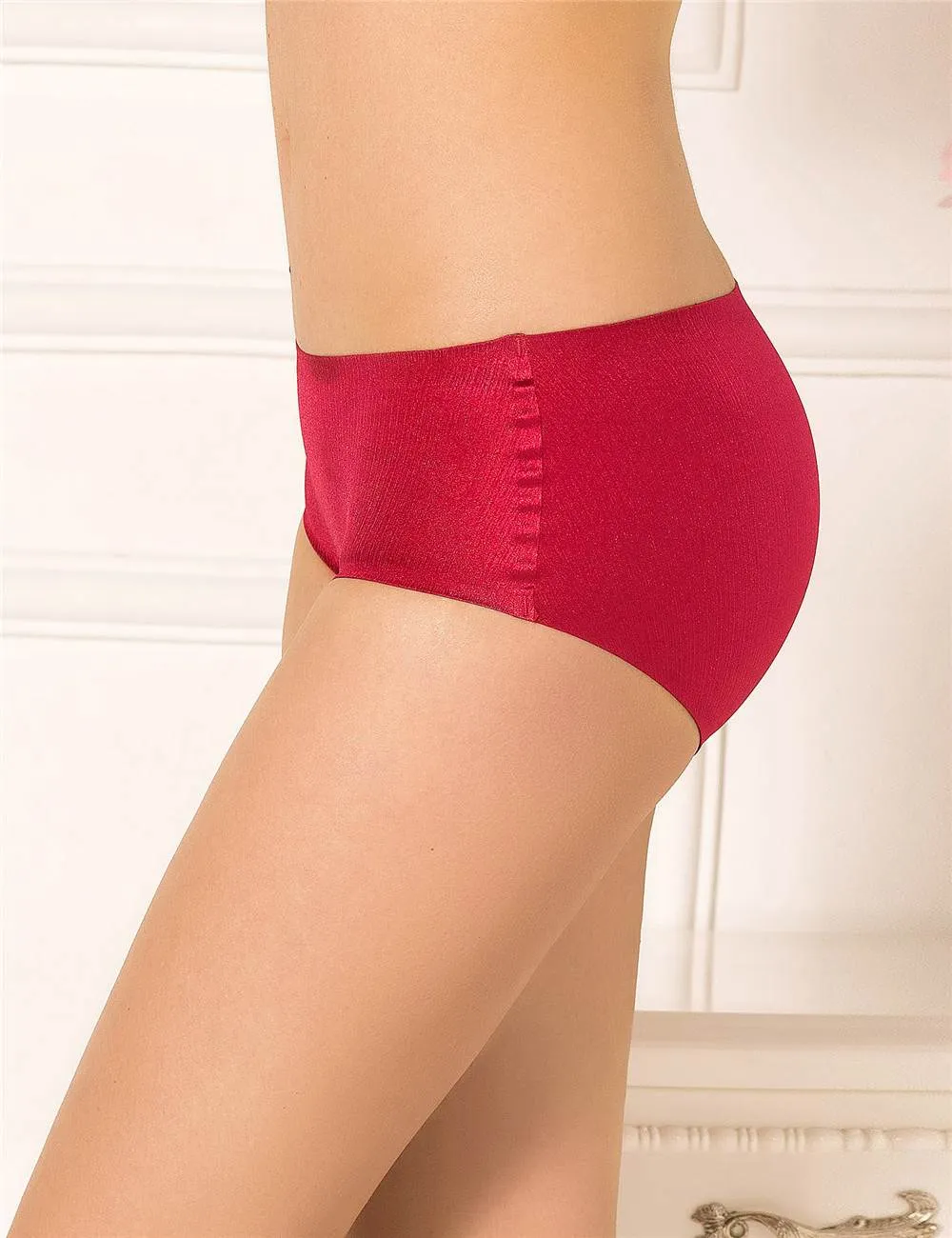 Plus Size Champagne Silky Flash Soft Sexy Panty