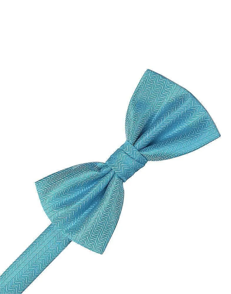 Pool Herringbone Bow Tie