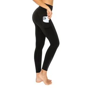 Premium Activewear 7/8 Length Leggings w Pockets | Black