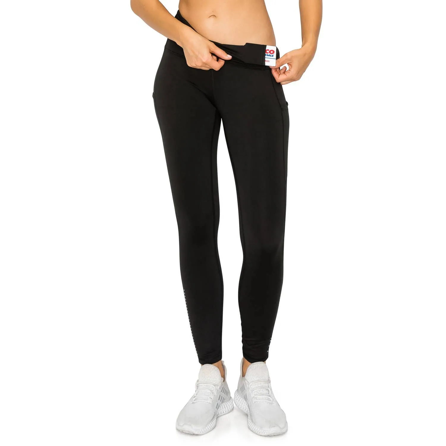 Premium Activewear 7/8 Length Leggings w Pockets | Black