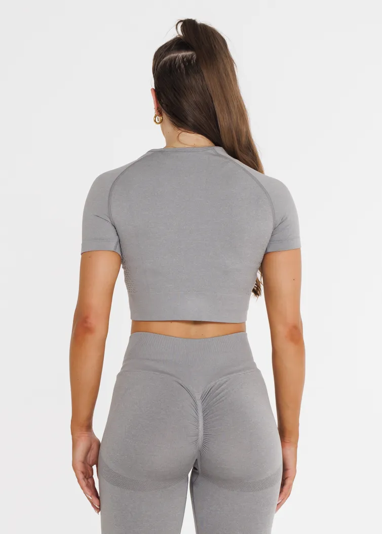 Prime Seamless Short Sleeve - Ash