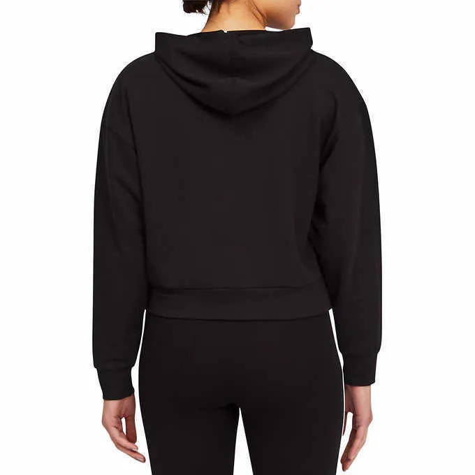 Puma Women's Pink Apricot Modern Sport Hoodie Cropped Sweatshirt