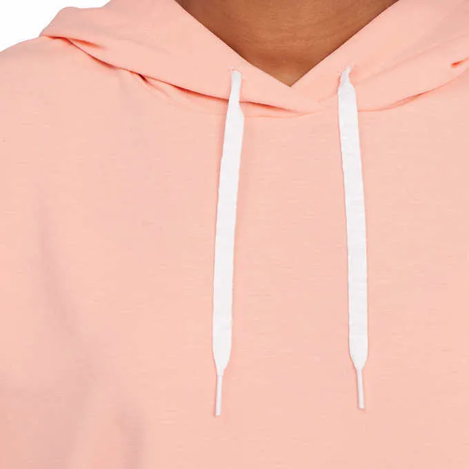 Puma Women's Pink Apricot Modern Sport Hoodie Cropped Sweatshirt