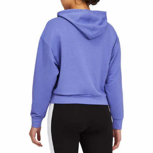Puma Women's Pink Apricot Modern Sport Hoodie Cropped Sweatshirt