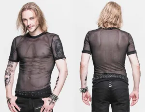 Punk Mesh T-Shirt - Black -