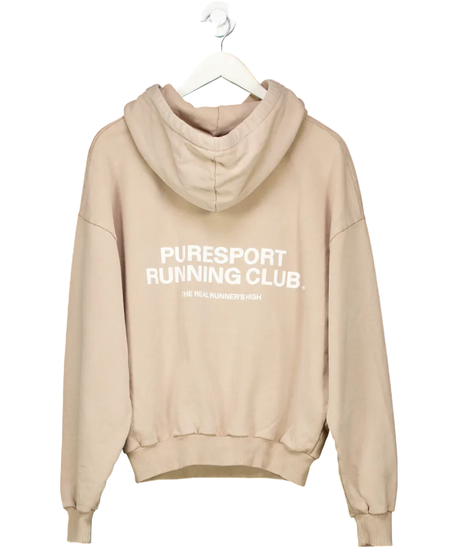 Pure sport Beige Running Club Hoodie UK S