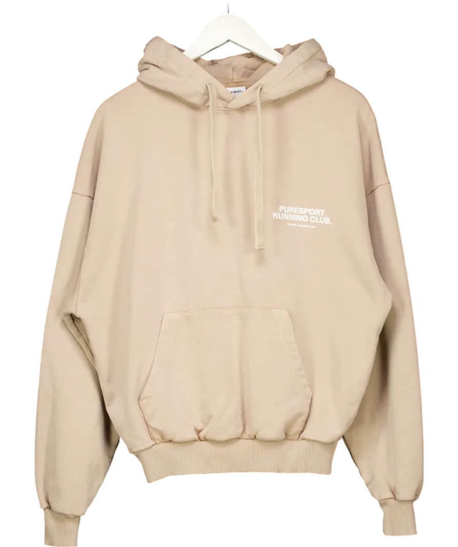 Pure sport Beige Running Club Hoodie UK S