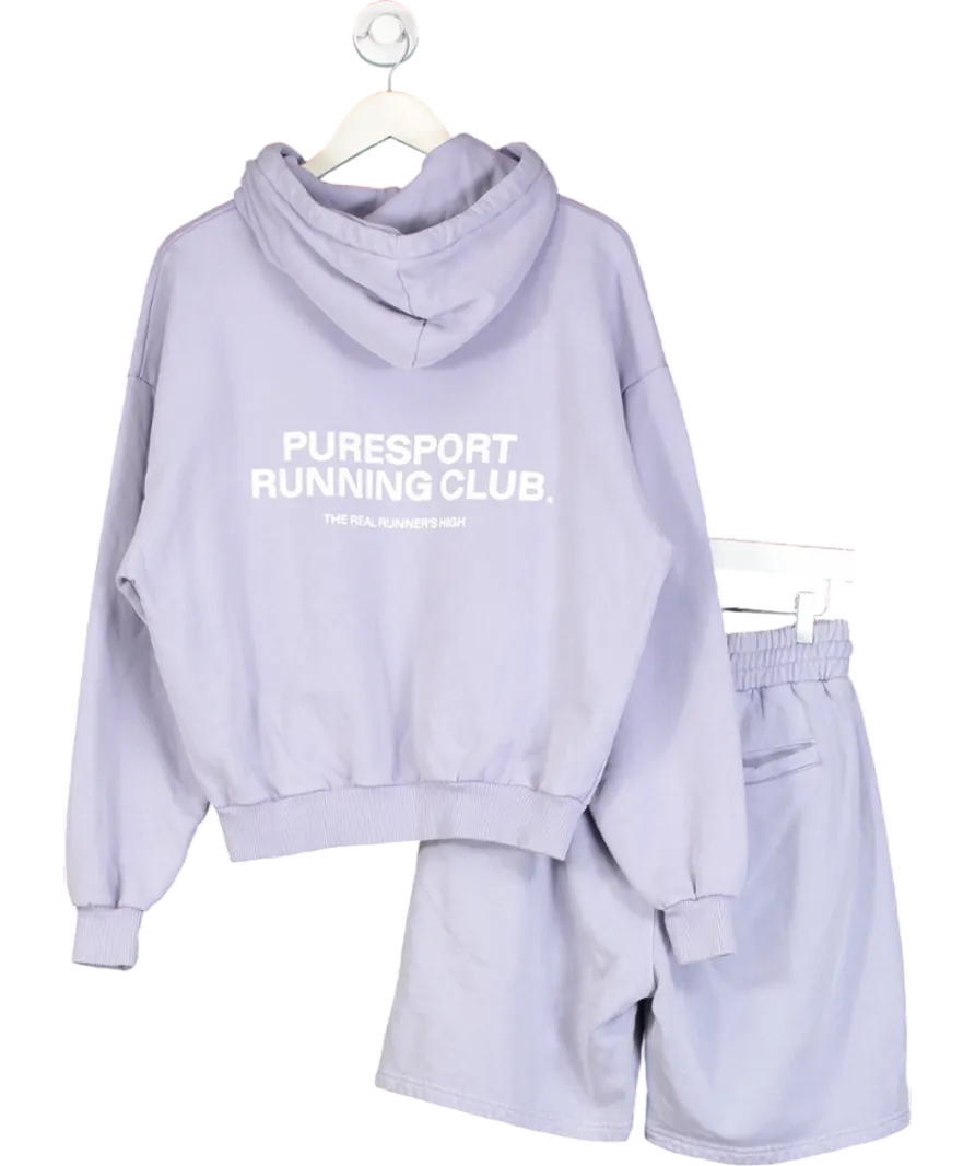 Pure sport Purple Running Club Hoodie & Shorts UK S