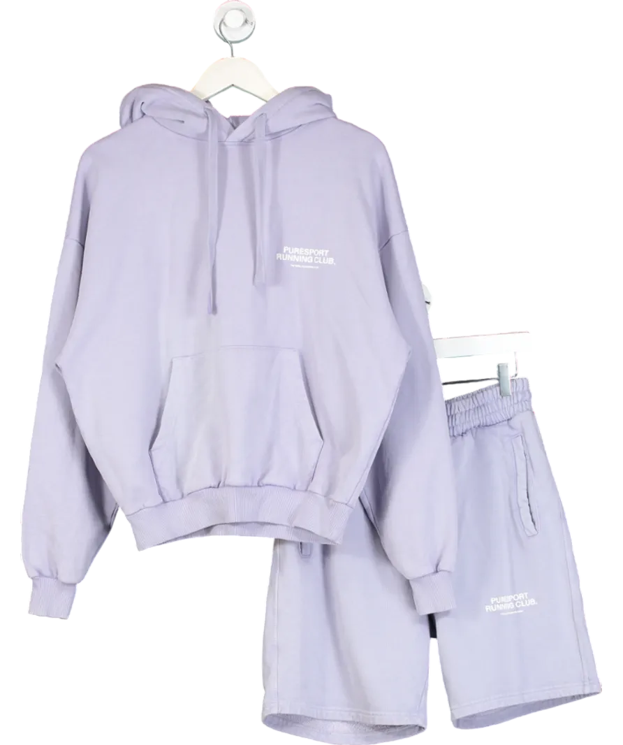 Pure sport Purple Running Club Hoodie & Shorts UK S
