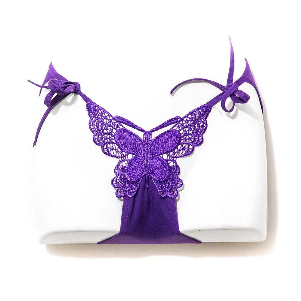 Purple Butterfly Bikini Lingerie For Women