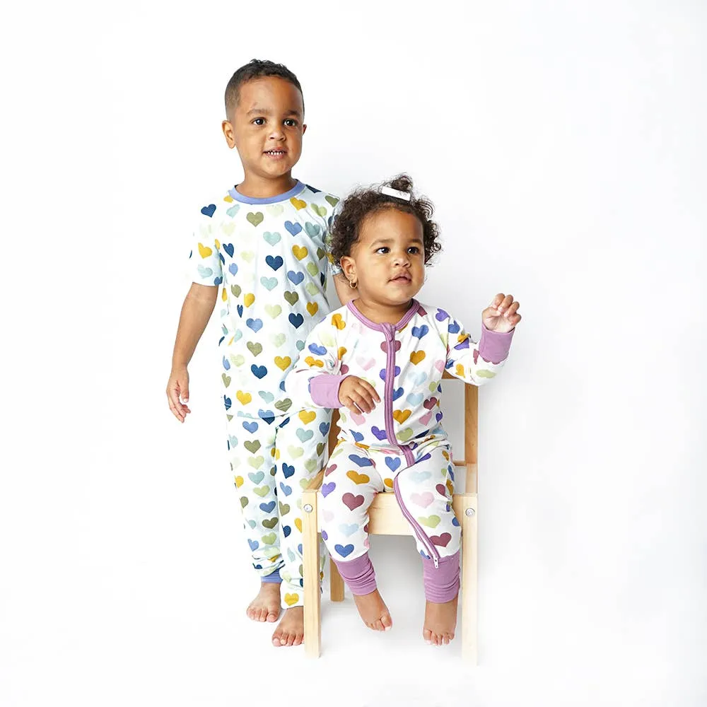 Purple Hearts Little Love PJs