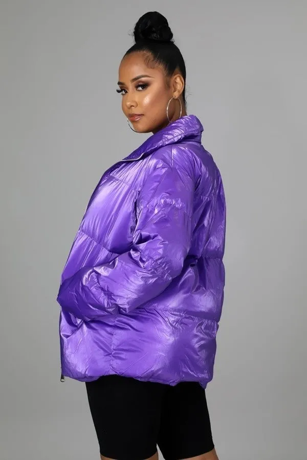 Purple Size M/L Non-stretch Jacket