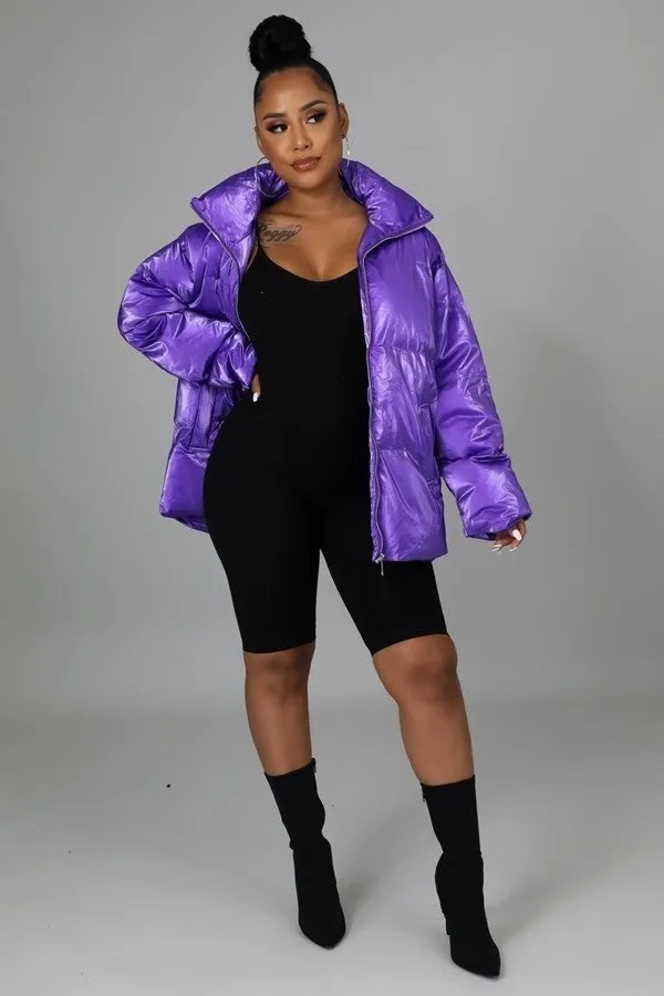 Purple Size M/L Non-stretch Jacket
