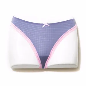 Purple With Pink Lace Net Pantie For Women 5607