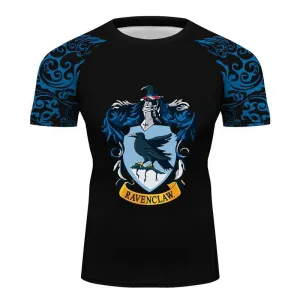 Ravenclaw Harry Potter short sleeve Compression Sports Fitness Shirt