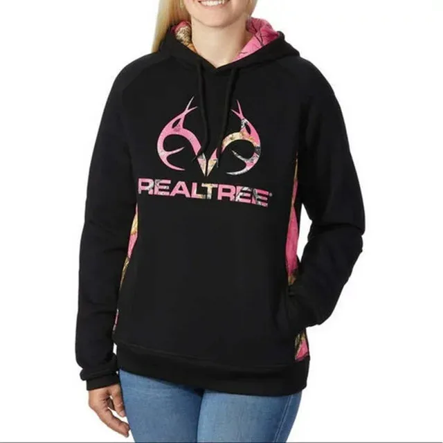Real Tree Women’s Aqua Green Camo Hooded Sweatshirt