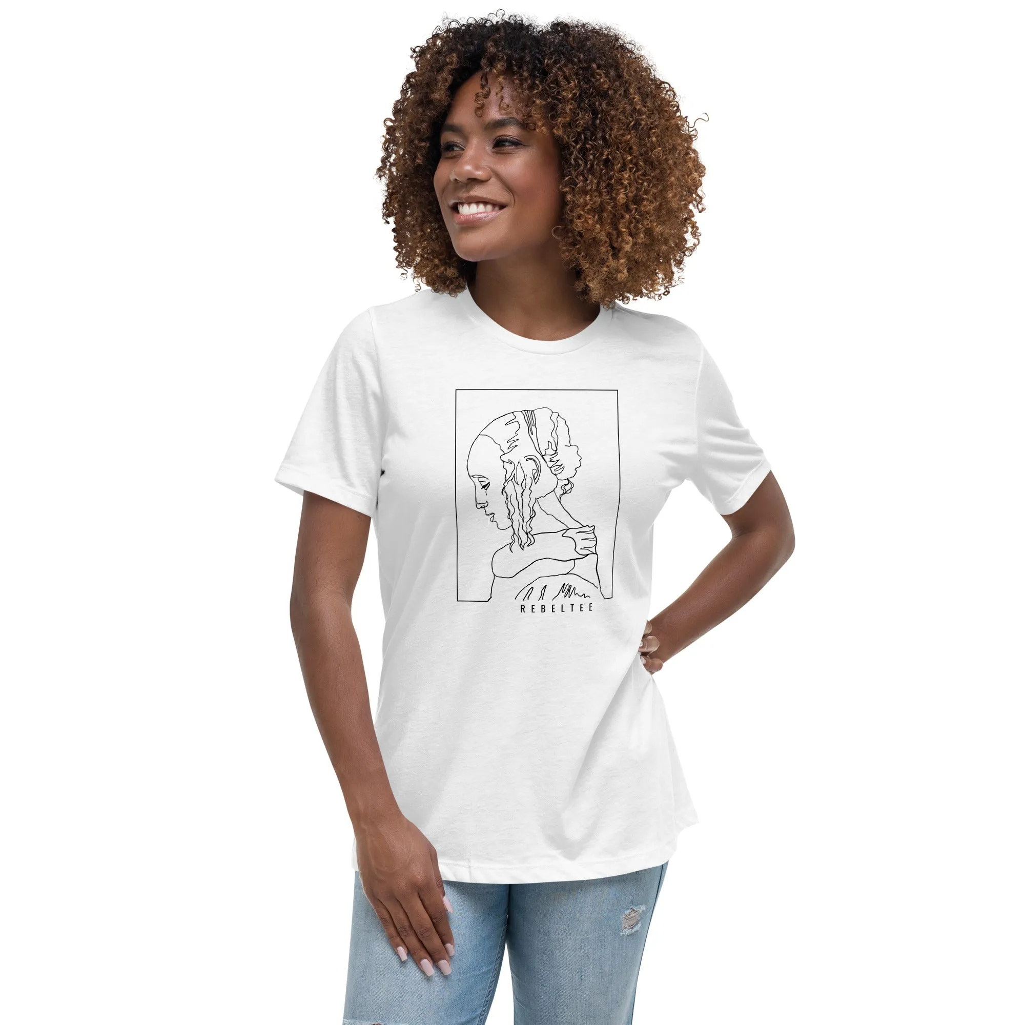 Rebel Tee one line Art design T-Shirt