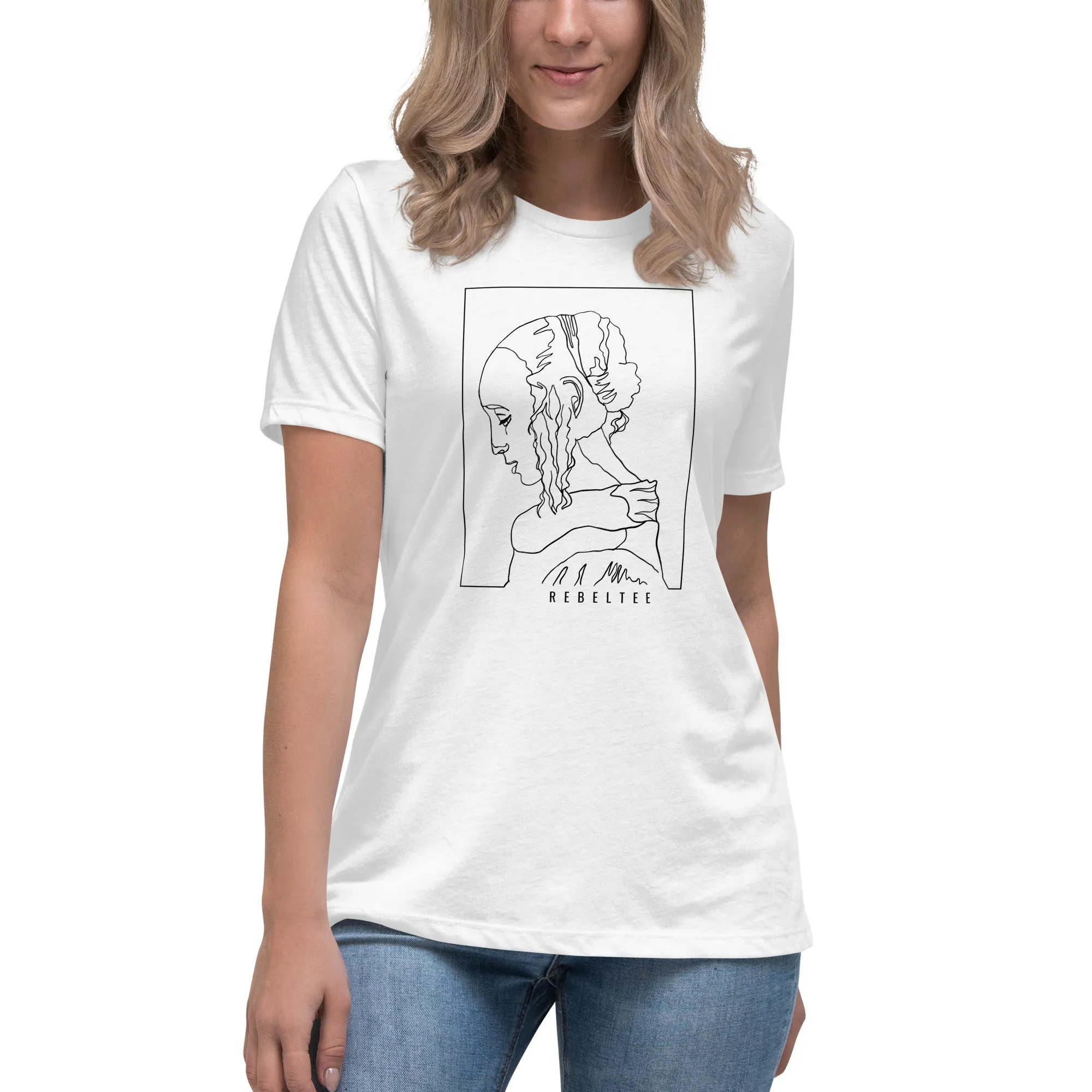 Rebel Tee one line Art design T-Shirt