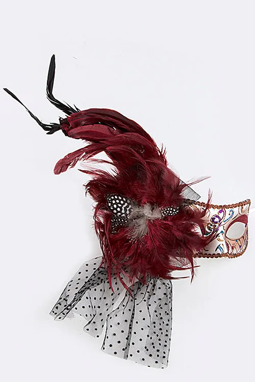 Red Mardi Gras Mask